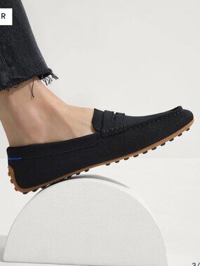 Rothy's The Daily Driving Women's Black Slip On Comfort Loafers Shoes Size: 7.5